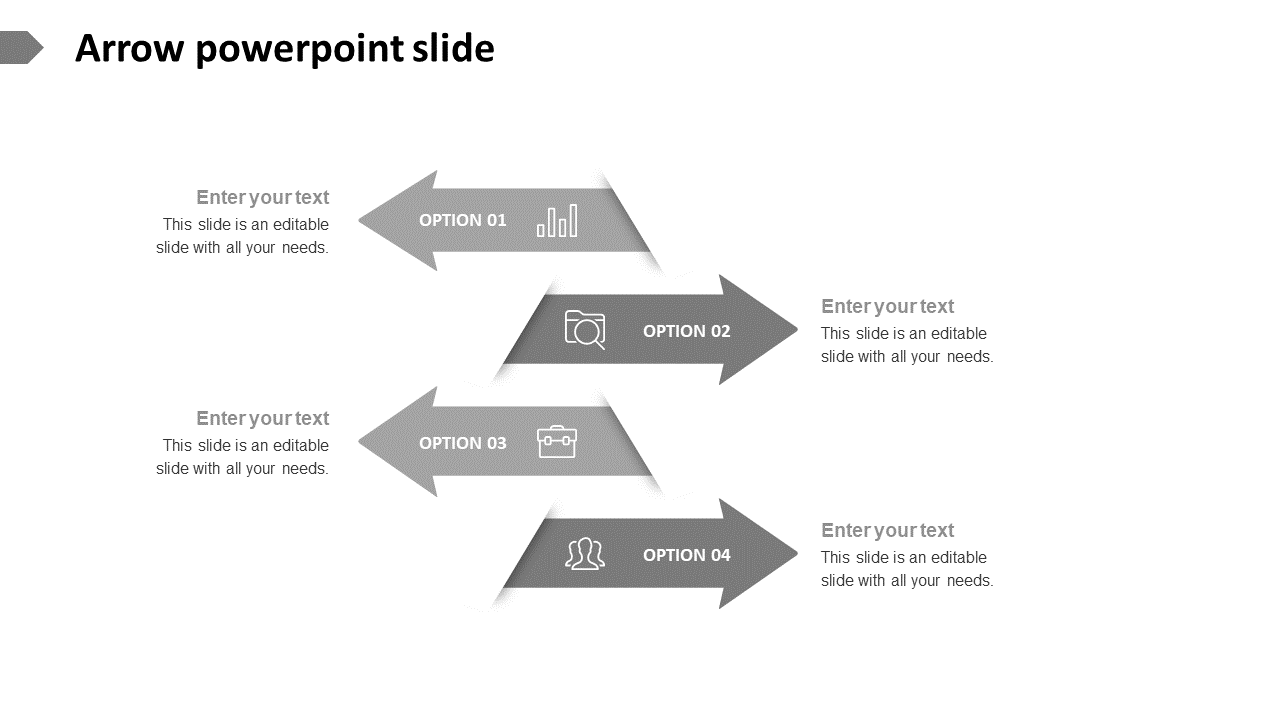 Free - Best Arrow PowerPoint Slide In Grey Color Model Template